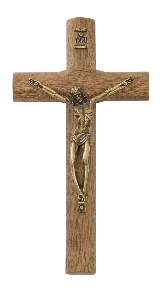 (82-14) 6.75" WALNUT CRUCIFIX