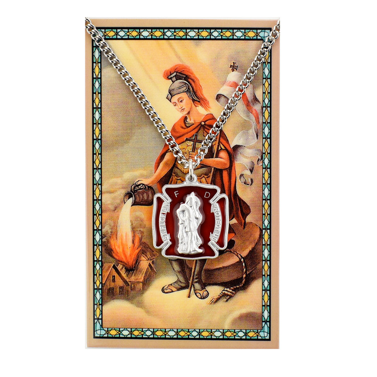 (PSD413RD) ST FLORIAN PRAYER CARD SET