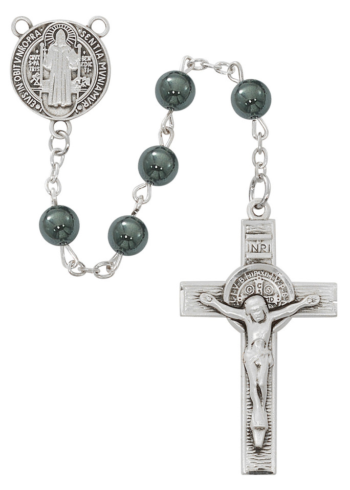 (R1033LF) SS HEMATITE ST. BENEDICT RSR