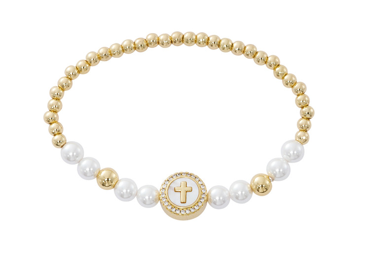 (B1079C) GP PEARL STRETCH BRAC WITH