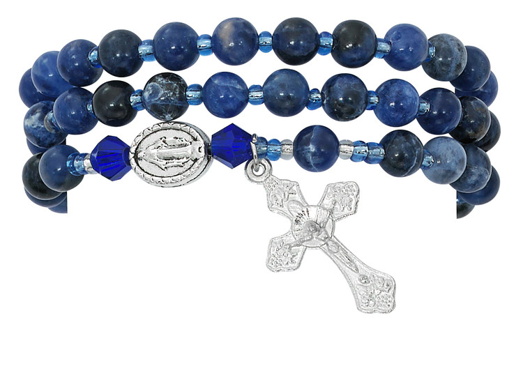 (BR632C) BLUE LAPIS TWISTABLE BRACELET