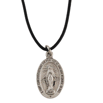 (D461MILC) PEWTER MIRACULOUS MEDAL WITH
