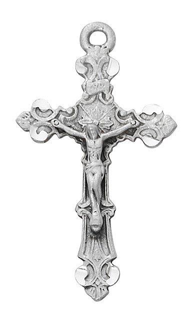 (D5017) PEWTER CRUCIFIX 24" CH & BX
