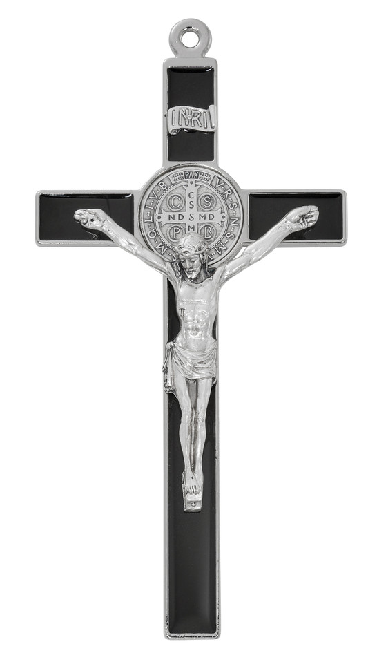 (119-04) 8" BLACK EPOXY ST. BENEDICT 