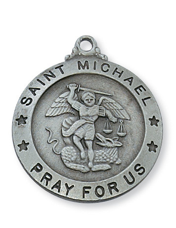 (D575MK) PEWTER ST MICHAEL MEDAL