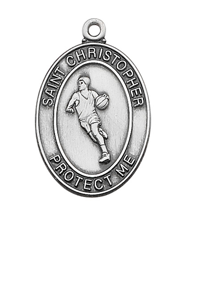 (D675BK) PEWTER OVAL BASKETBALL MEDAL