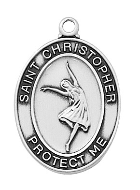 (D676DC) PEWTER GIRL DANCE MEDAL