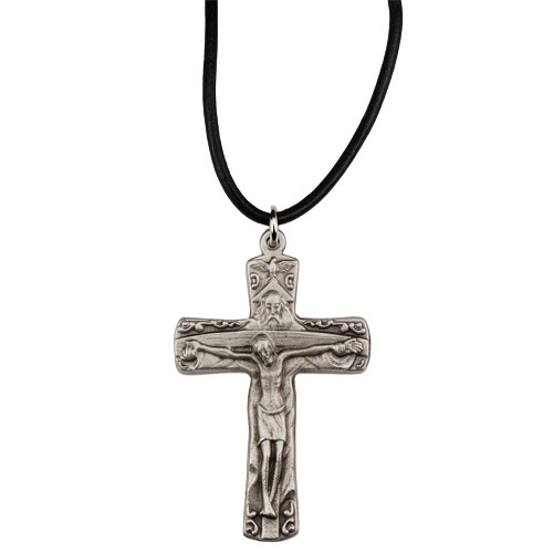 (D9128LC) PEWTER TRINITY CRUCIFIX WITH