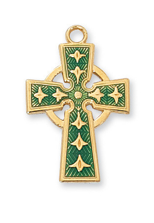 (J8083E) 18" CH G/SS CELTIC CROSS EPOXY