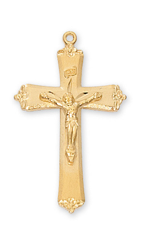 (J9027) 18" CH G/SS CRUCIFIX