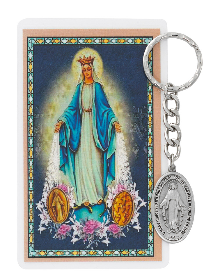 (KRDMG1C) MIRACULOUS KEYRING/PRAYER CARD