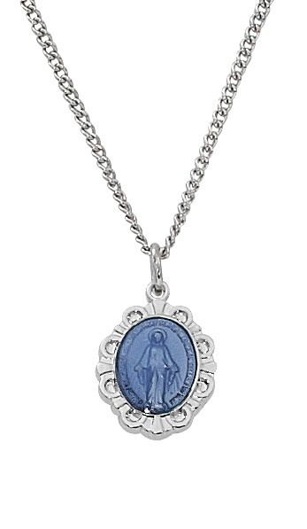 (L595BB) 13" CH SS BABY BLUE MIRAC 