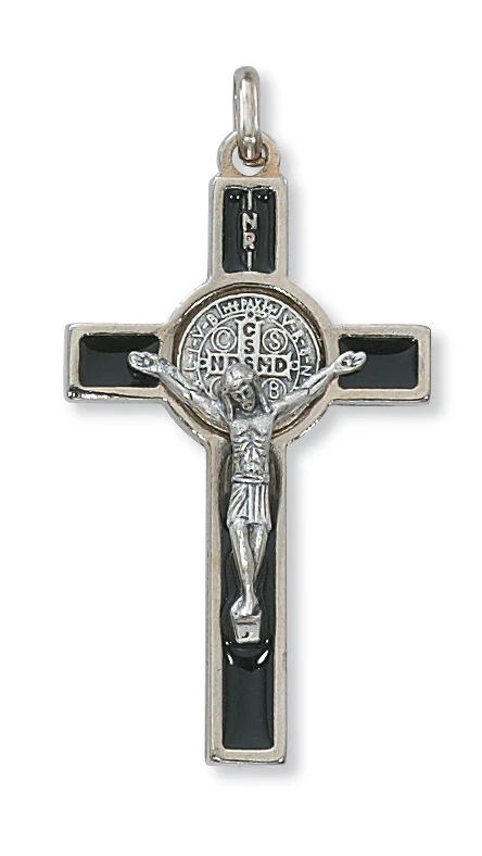 (47-04) 2" BLACK ST BENEDICT CRUCIFIX