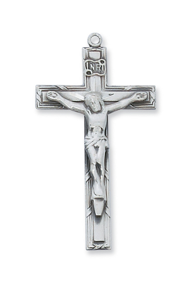 (L6032) 24" CH SS CRUCIFIX 