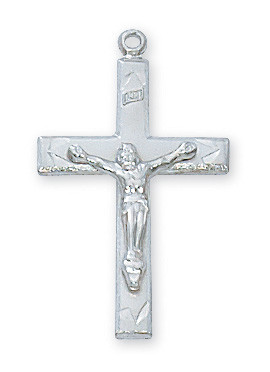 (L7027) 18" CH SS CRUCIFIX