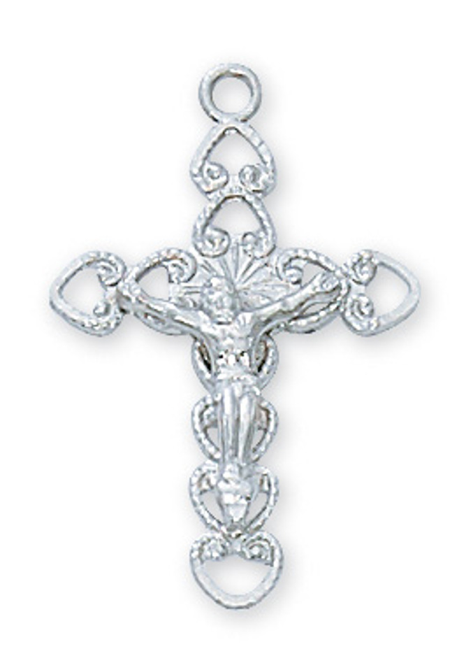 (L7057) 18" CH SS CRUCIFIX 