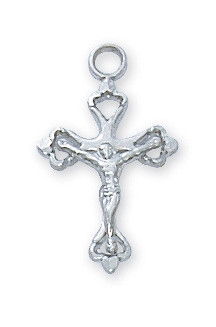 (L8017B) 13" CH SS BABY CRUCIFIX 