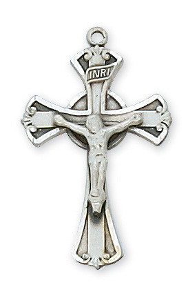 (L8051) 18" CH SS CRUCIFIX 