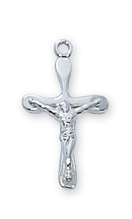 (L8054BT) SS BABY CRUCIFIX 13" CH/BX