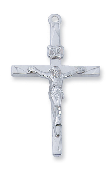 (L8086) 24" CH SS CRUCIFIX 