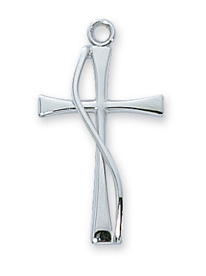 (L9023)  18" CH SS CROSS WITH WIRE