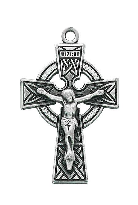 (L9030) 24" CH SS CELTIC CRUCIFIX