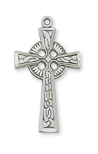 (L9038) 18" CH SS CELTIC CROSS 