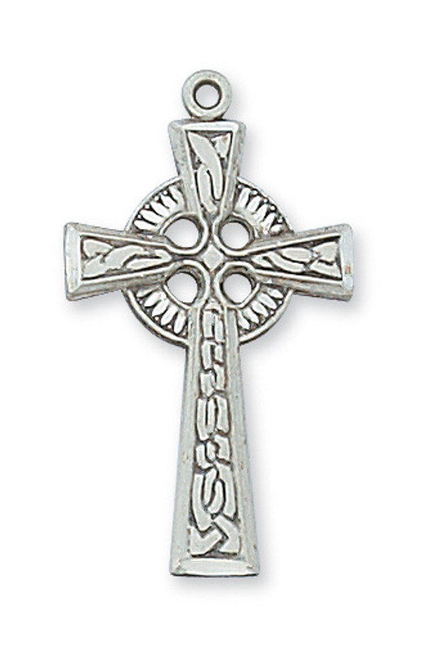 (L9038) 18" CH SS CELTIC CROSS 