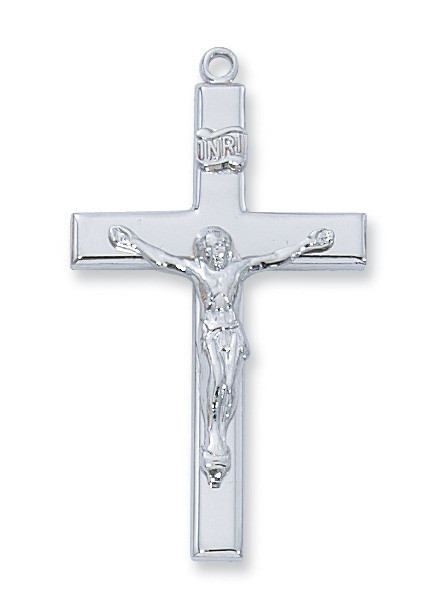 (L9073) 24" CH SS CRUCIFIX 