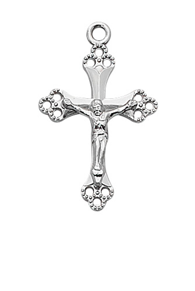 (L9155) 18" CH SS CRUCIFIX 