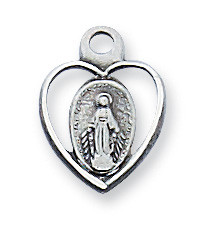 (LMH) 16" CH SS MIRACULOUS MEDAL 