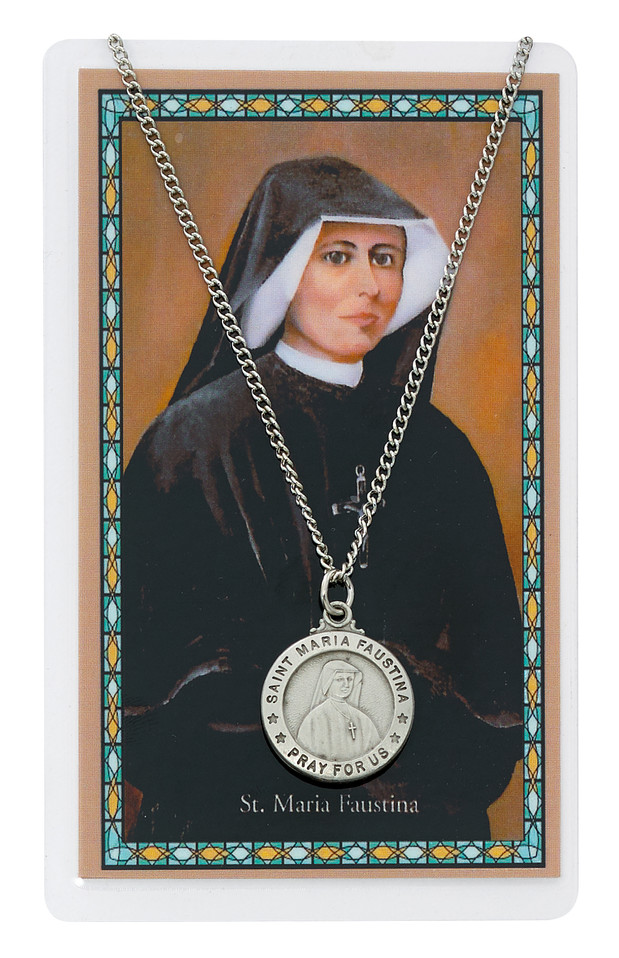(PSD600FA) ST MARIA FAUSTINA PRAYER CARD