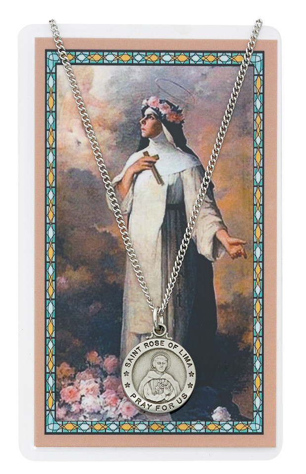 (PSD600RS) ST ROSE LIMA PRAYER CARD SET