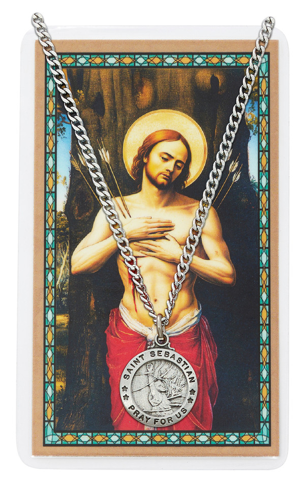 (PSD600SB) ST SEBASTIAN PRAYER CARD SET.