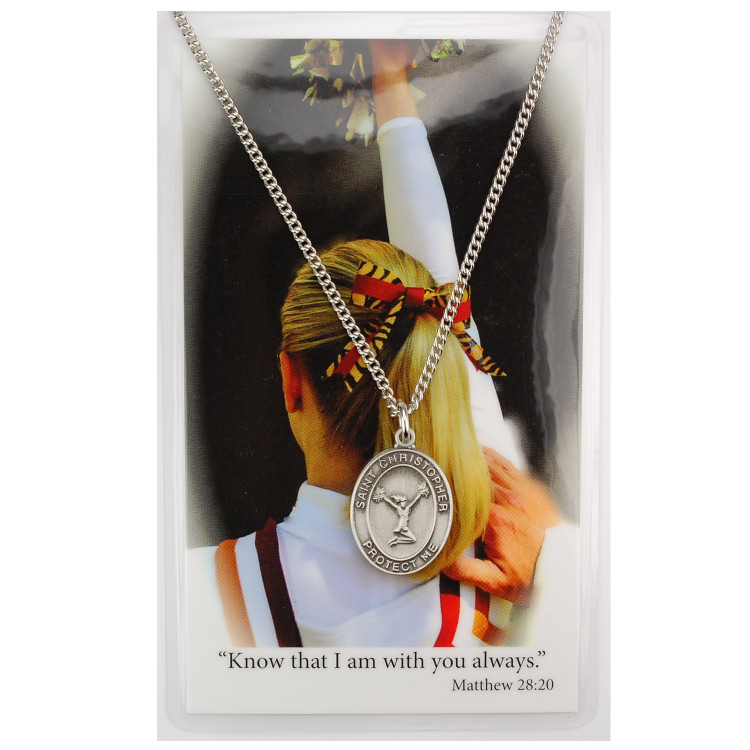 (PSD676CL) GIRLS CHEERLEADING PRAYER CARD