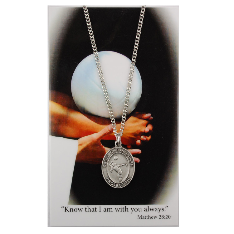 (PSD676VB) GIRLS VOLLEYBALLPRAYER CARD