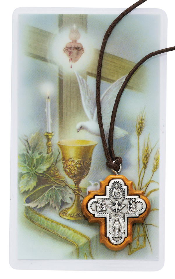 (PSD94-11) OLIVE WOOD 4-WAY PENDANT PRAYE