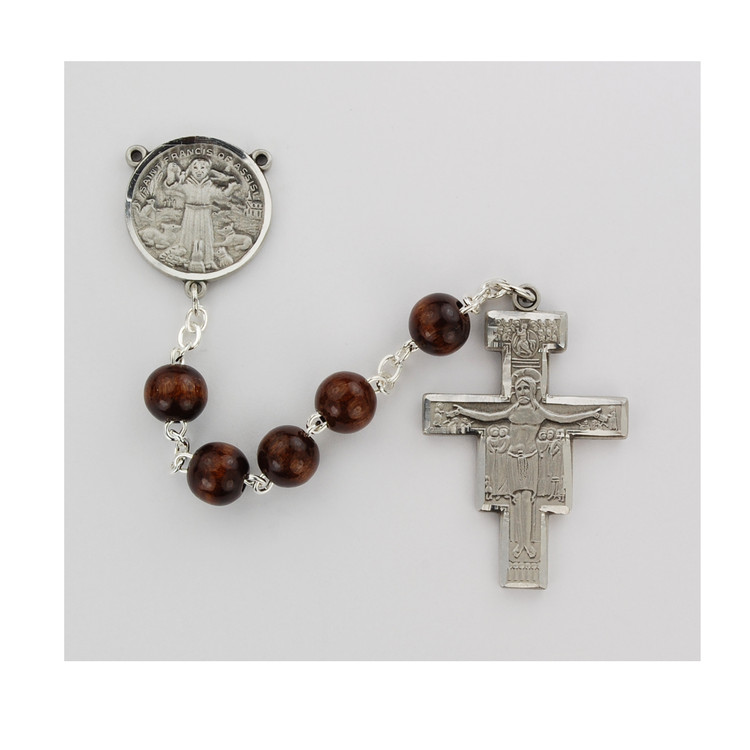 (R169LF) SS 4X6MM SAN DAMIANO ROSARY