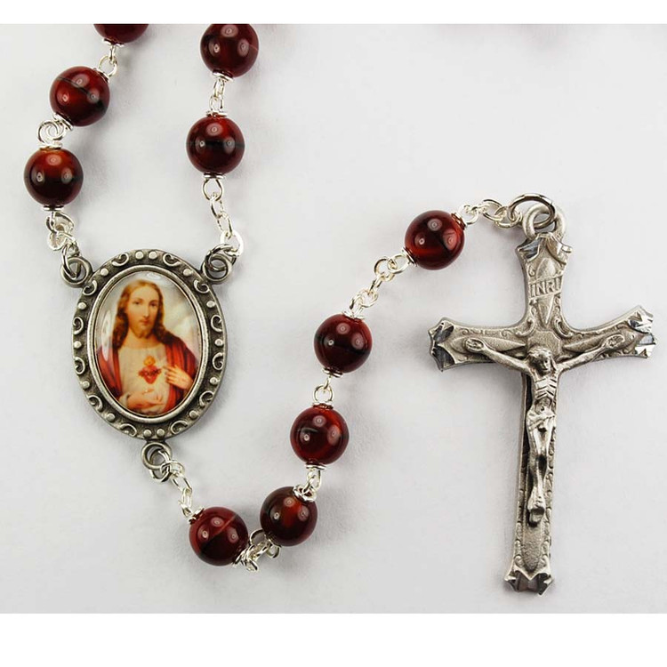 (R441DF) SACRED HEART ROSARY