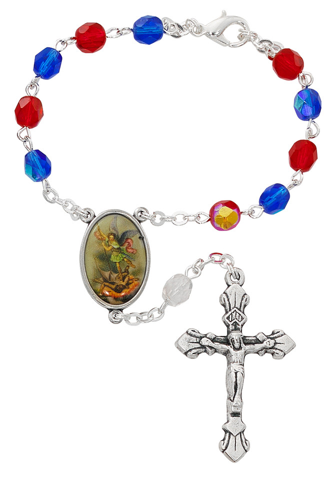 (AR1C) ST MICHAEL AUTO ROSARY/CARD