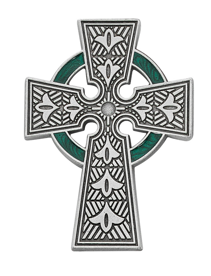(VC-899) CELTIC VISOR CLIP WITH GREEN