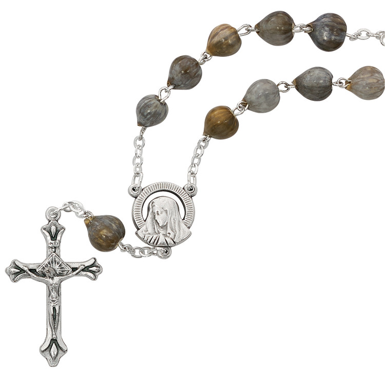 (AR74C) JOB'S TEARS AUTO ROSARY CARDED