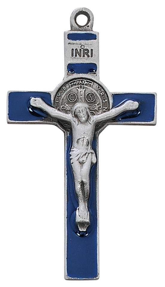 (D9195) PEWTER ST BENEDICT CRUCIFIX