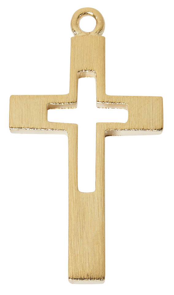 (H617) GP PEWTER CROSS 18" CH&BX