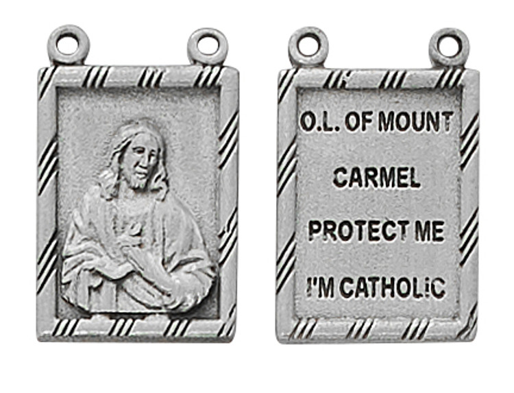 (D612) PEWTER SCAPULAR MEDAL