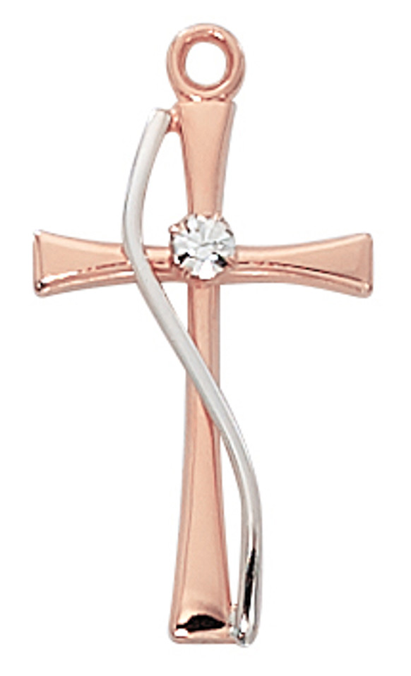 (JR9205) 18" CH ROSE GOLD SS TWO TONE C
