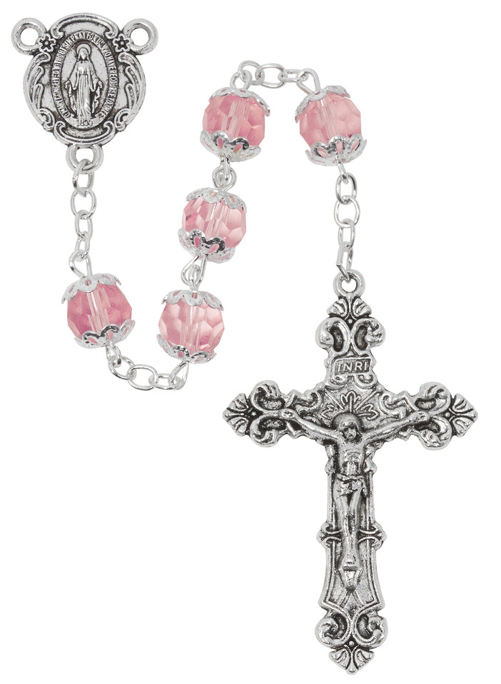 (701S-RSF) 7MM ALL CAPPED ROSE ROSARY