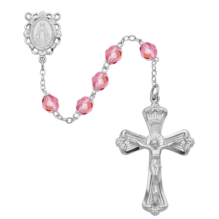 (880-RSKF) 6MM ROSE  ROSARY