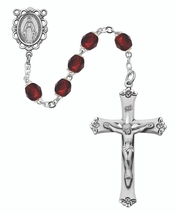 (875L-GAF) SS 6MM GARNET/JANUARY RSRY