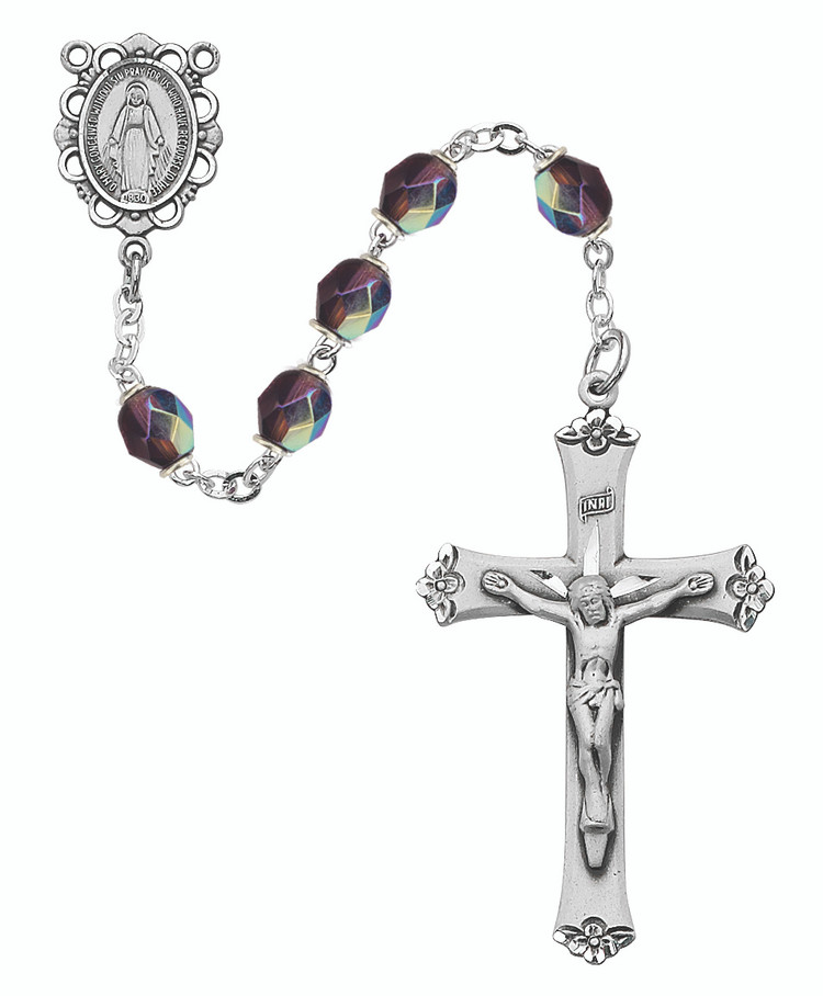 (875L-DAF) SS 6MM DK AMETHYST/FEB RSRY